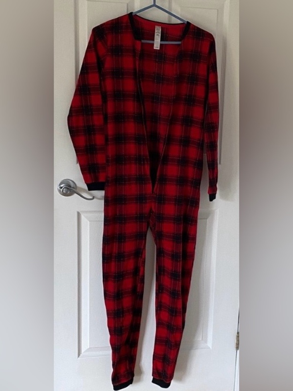 George Red and Black Plaid Kids Pajama Onesie